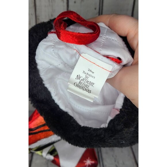 20" Nightmare Before Christmas Santa Jack Skellington & Zero Velvety Stocking - Picture 4 of 4